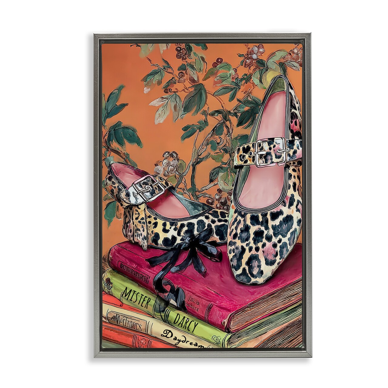 Stupell Industries On My Feet Shoes & Books Floating Frame, design by Annabelle Hall